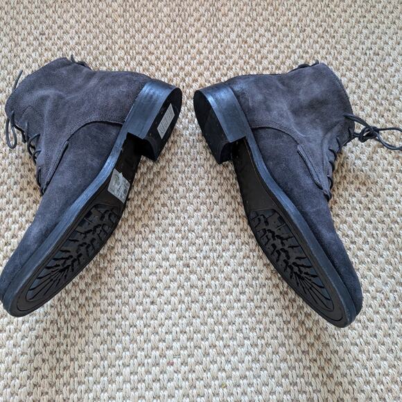 AllSaints Woody Suede Chukka Boots Men’s Sz 10 Gray Lace-Up Round Toe main image 5